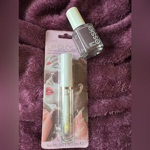 Lipgloss and Essie Smokin’ Hot 700